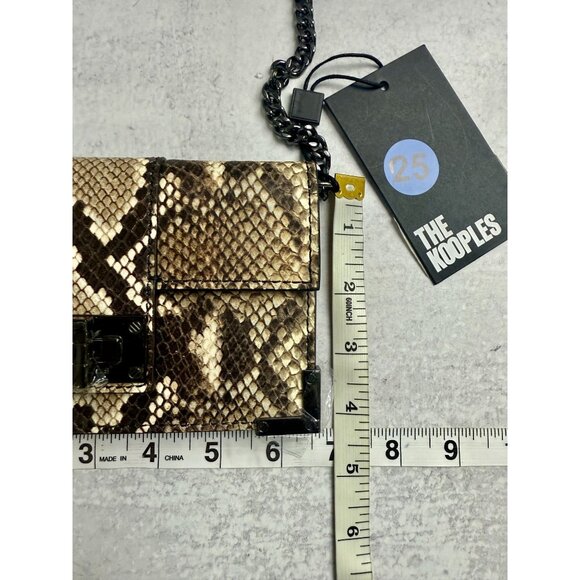 NWT The‎ Kooples Small Emily Snakeskin Leather Clutch Wallet with Chain Strap - Picture 5 of 13